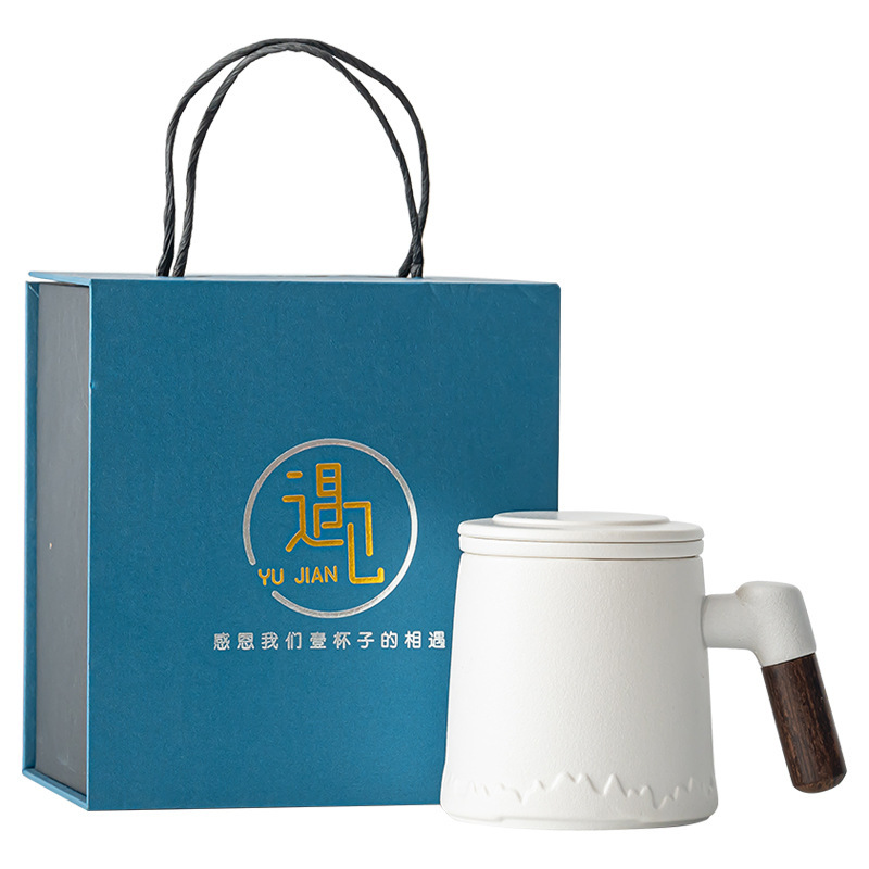 陶瓷杯茶水分离杯喝水马克杯带过滤办公杯伴手礼品杯子礼品定logo